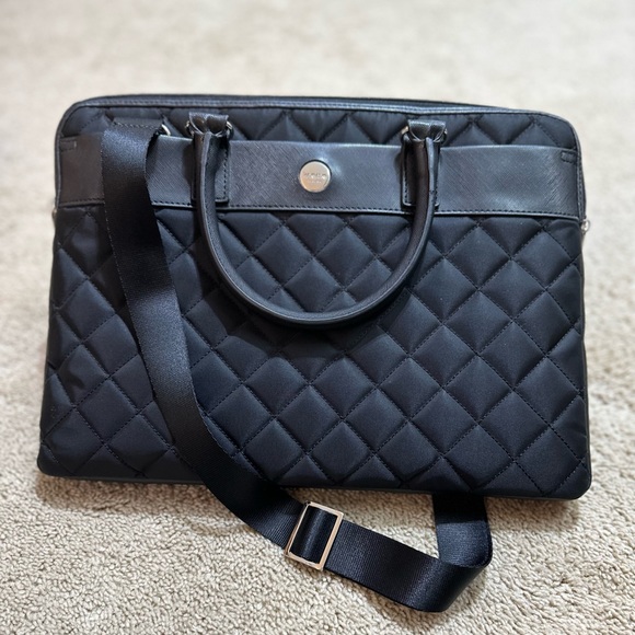 knomo Bags Knomo Quilted Black Laptop Bag Poshmark